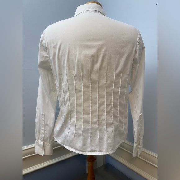 Fitted White Collared Blouse - Picture 3 of 8